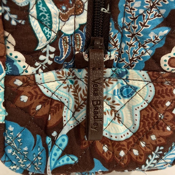 NWOT Vera Bradley Java Blue Plastic Lined Cosmetic Case - Picture 2 of 6